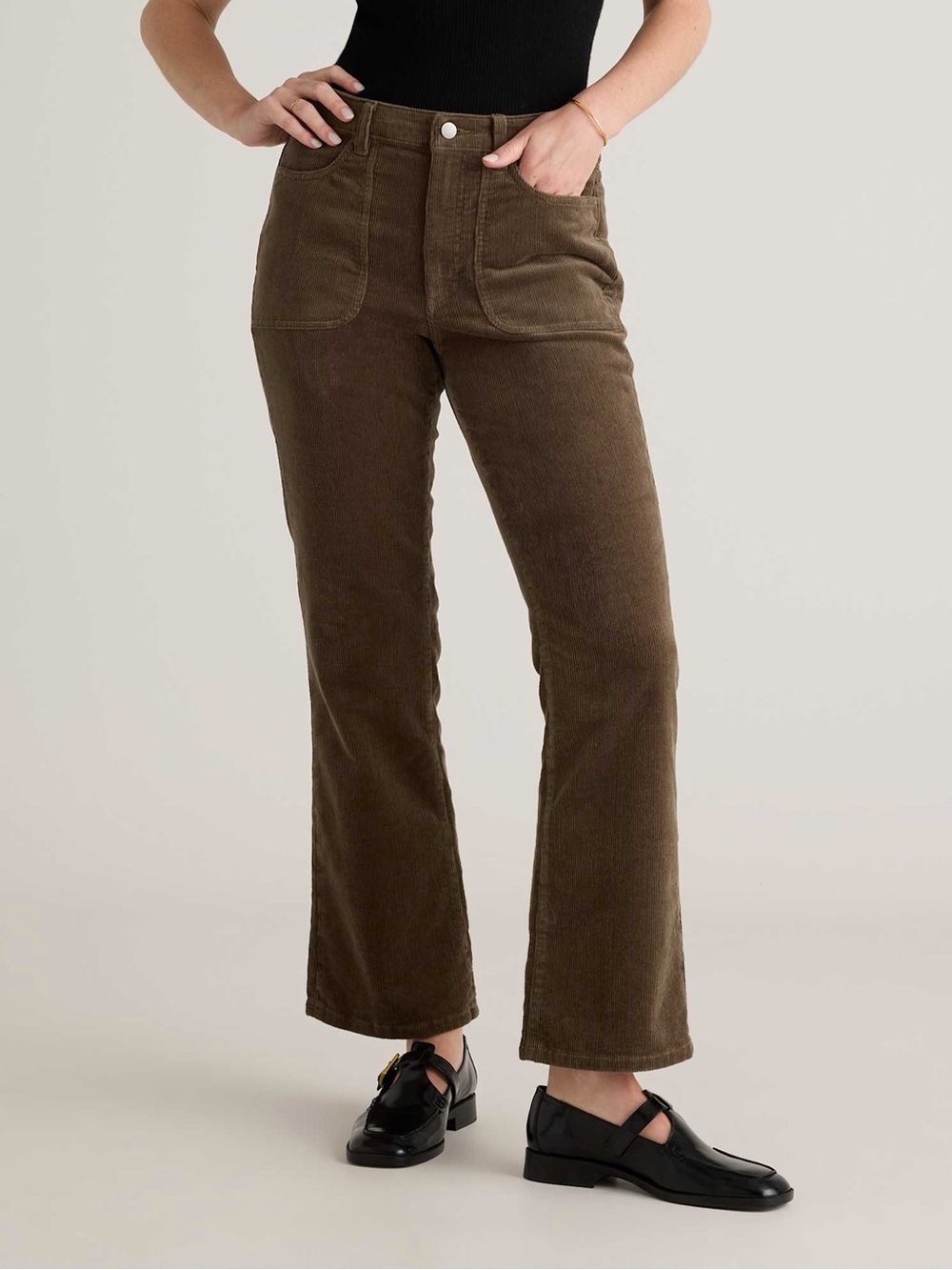 Quince Women’s Organic Stretch Corduroy Flare Pants
